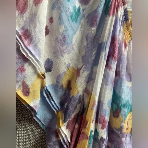 Zac & Rachel 1X Multicolor Floral Peasant Blouse - Picture 2 of 4